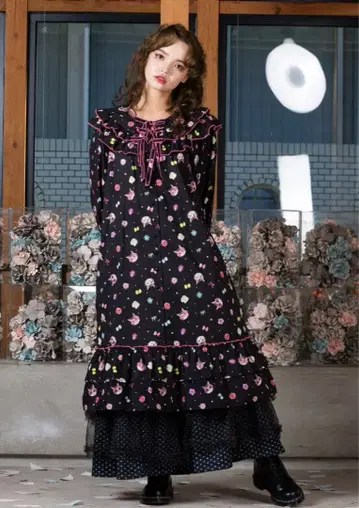 시착만 한 핑크하우스 (alcali) 주얼리 캣 원피스 48,400엔