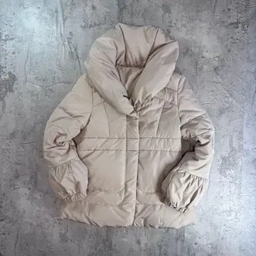 여성용 아우터 다운 자켓 캐주얼 한국 패션 베이지 헤이세이