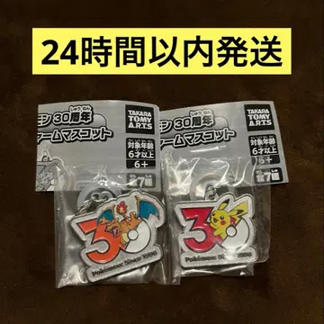 포켓몬 30주년 메탈 참 마스코트 2종 세트