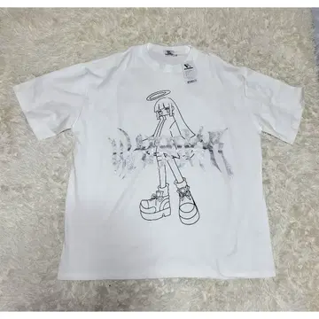 미사용 VOLCAN&APHRODITE 라메 RING BIG 티셔츠 화이트