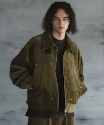 Casper John 코듀로이 B-3 기믹 플라이트 블루종