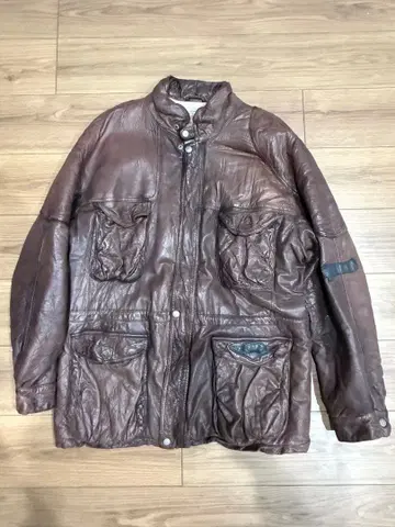 빈티지 레더 코트