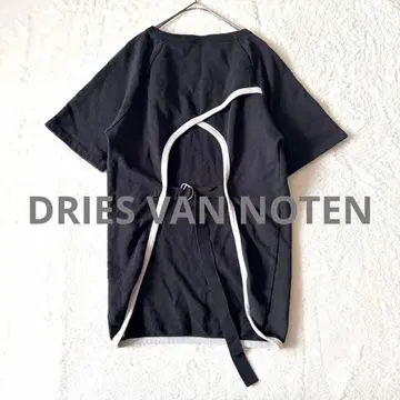 1460 레어 드리스반노튼 백 오픈 반팔 티셔츠 바이컬러