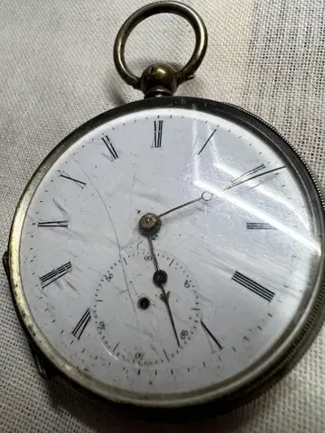 앤티크 회중시계 0.800 은 케이스 수동 와인딩 스위스산 1900년대