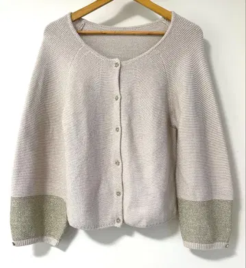 콜라주 개럴개런트 가디건 베이지 x 골드 F