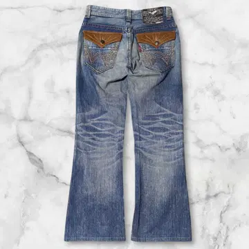 Y2K/00s/플레어 데님/오니히게/허니컴/기믹 그런지/W30