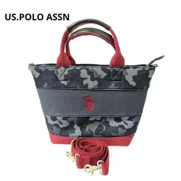 US.POLO ASSN 토트백 2way 숄더 카모플라쥬 데님