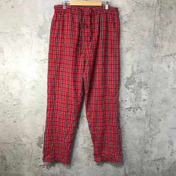 B2812 구제 의류 파자마 팬츠 빨간색 블랙 화이트 90s Y2K