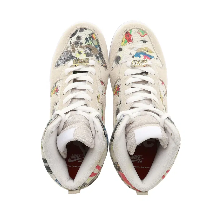 [270] Nike x Supreme SB Dunk High QS Lamé White
