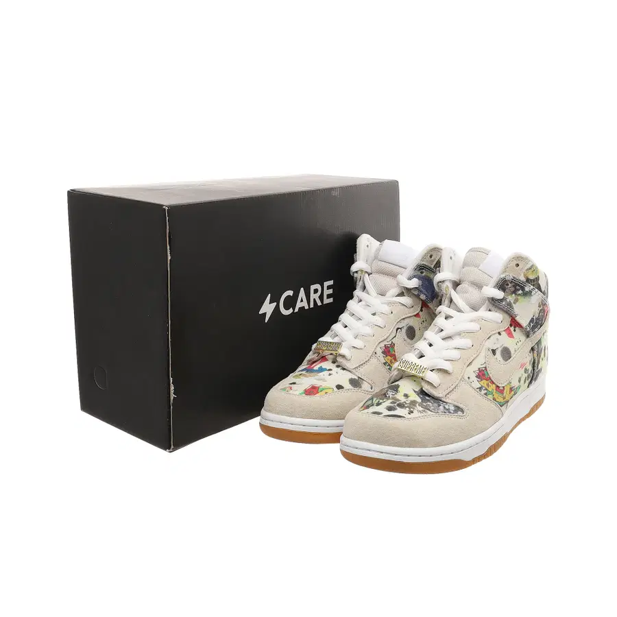 [270] Nike x Supreme SB Dunk High QS Lamé White
