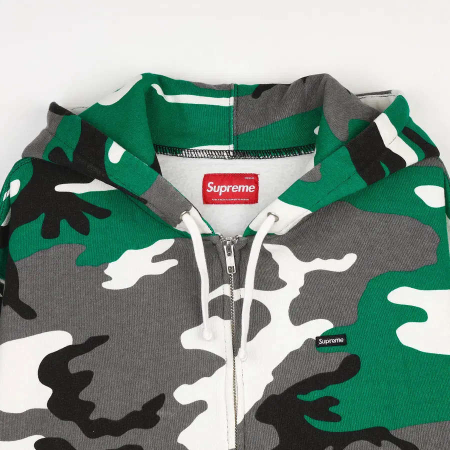 [M] Supreme 小方盒拉链连帽卫衣 绿色迷彩 - 25FW