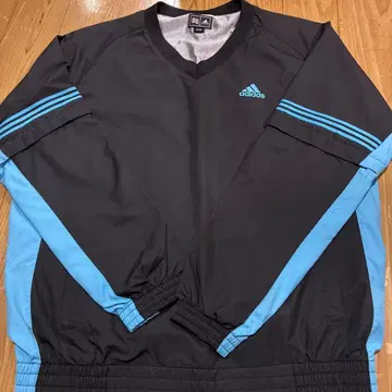 가격 인하 adidas 남성용 윈드브레이커 블랙/블루