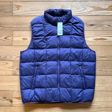 유니클로 퍼프 테크 베스트 퍼플 남성용 XL