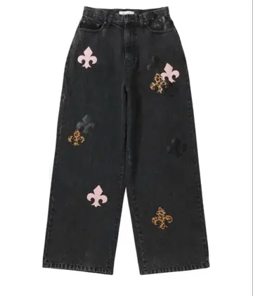 ACLENT 레더 패치 아이콘 데님 M 사이즈