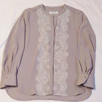 새상품 La TOTALITE 레이스 블라우스 38 베이지