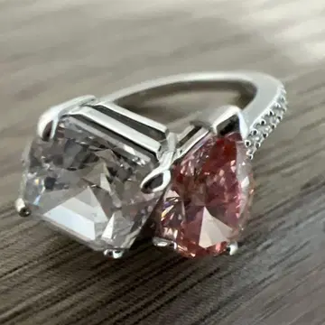 더블 스톤 실버 925 반지