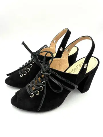 [ 새상품 ] 리미트틸 2359 레이스업 디자인 청키힐 펌프스