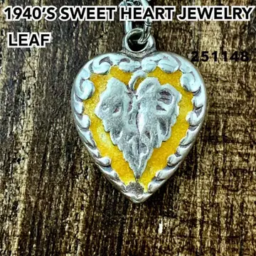 스위트하트 주얼리 리프 잎 칠보 세공 실버 빈티지 목걸이1