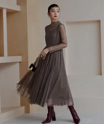 RUIRUE BOUTIQUE 라메 튤 멜로우 원피스 드레스 S 사이즈