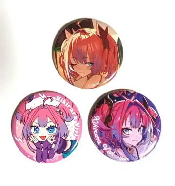 키키라라 비비 FLOW GLOW'S MIXTAPE 03 캔뱃지 3개