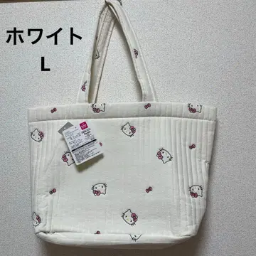 니시마츠야 산리오 헬로키티 이불 토트백 누비백 화이트 L