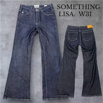SOMETHING LISA 플레어 데님 W31 일본제 다크 네이비 부츠컷