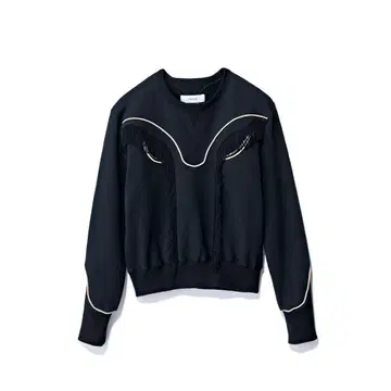 프린지 디자인 맨투맨 블랙 파세타즘 명품