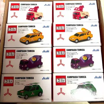 아사히 음료 토미카 캠페인 토미카 전 4종류 컴플리트 세트 8점