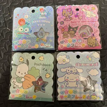 [정품] 오하지키 씰 플레이크 산리오 4종 세트