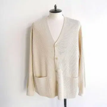 AURALEE SUPER HARD RIB KNIT BIG CARDIGAN