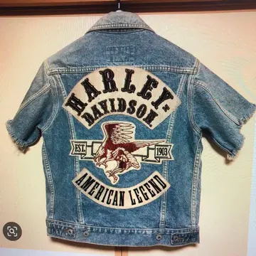 HARLEY DAVIDSON 반팔 데님 자켓 사이즈 M