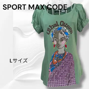 SPORT MAX CODE 스포츠 맥스 코드 자수 비즈 T셔츠 L