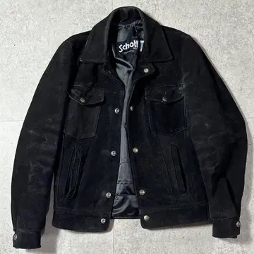 Schott 스웨이드 트래커 자켓 블랙 32