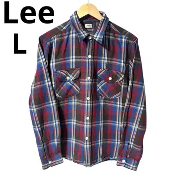 Lee 리 헤비 코튼 체크 플란넬 셔츠 L Sanforrized