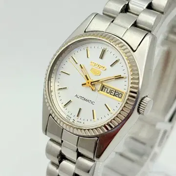 [ 작동품 ] SEIKO5 세이코5 자동 와인딩 골드 데이데이트 여성용