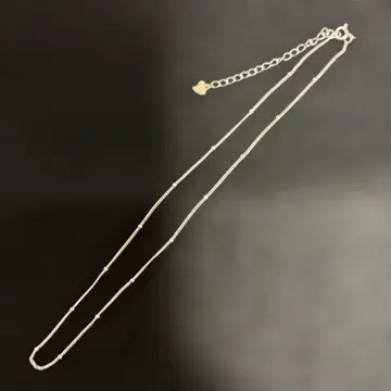 실버 925 도트 체인 목걸이 하트 참