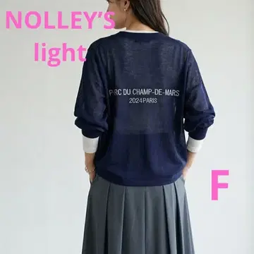 컨디션 최상 노리즈 시어 니트 가디건 네이비 백 로고 F