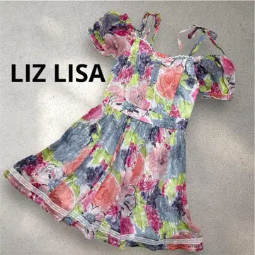 [ 택 포함 ] LIZ LISA/리즈리사 꽃무늬 오프숄더 미니 원피스