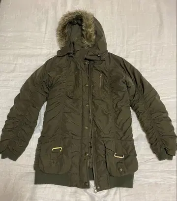 헤이세이 갸루 그런지 페어리 그런지 밀리터리 코트 퍼 달린 아우터