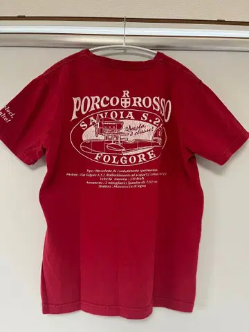 붉은 돼지 T셔츠 SAVOIA S.21 스튜디오 지브리 M