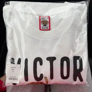 VICTOR 화이트 T셔츠 2XL