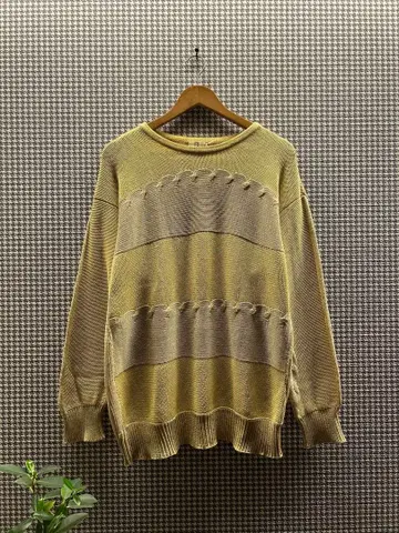 80s low gauge design cotton knit 이탈리아제