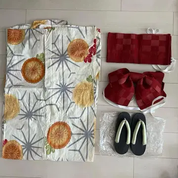 유카타 오비 일본 나막신 세트