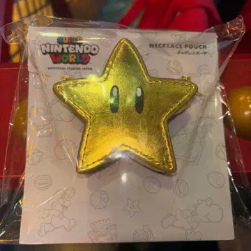 USJ 한정판 스타 목걸이 파우치 닌텐도 월드 마리오