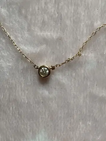 K10PG 다이아몬드 목걸이 약 40cm