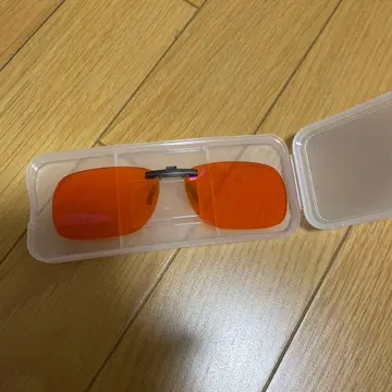 오렌지 렌즈 PC 안경 케이스 포함
