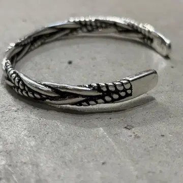 실버 925 뜨개질 뱅글 팔찌 각인 중후 고급 인기