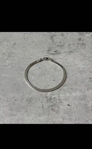 이탈리아제 빈티지 스네이크 팔찌 평면 실버925