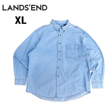 Lands' End 란즈엔드 데님 셔츠 긴팔 버튼 다운 XL