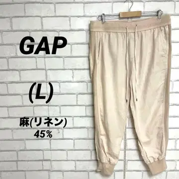 GAP 갭 린넨 45% 이지 팬츠 조거 팬츠 연핑크